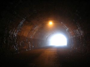 Tunnel inside overexposed